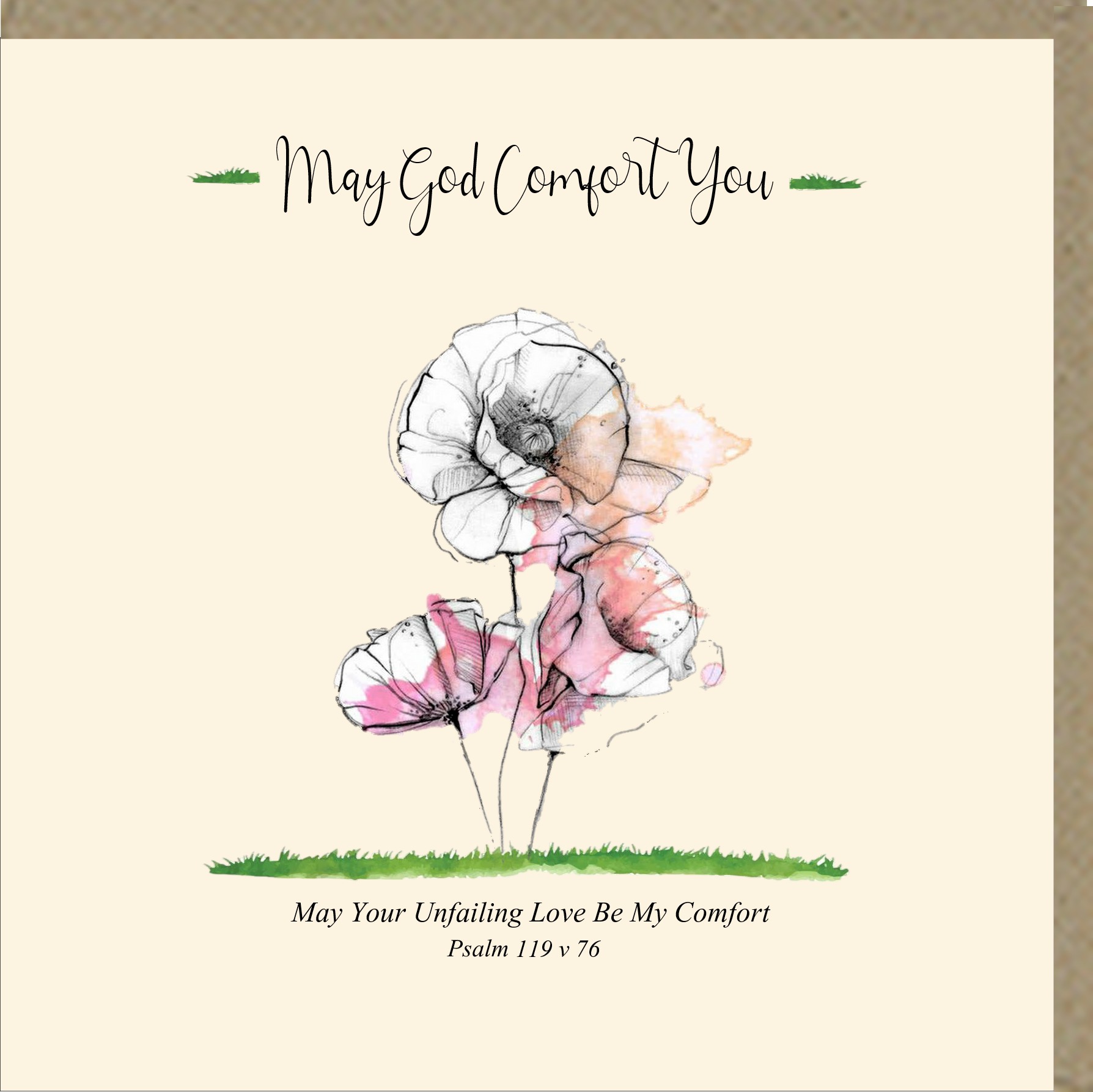 May God Comfort You Greetings Card - The Christian Shop