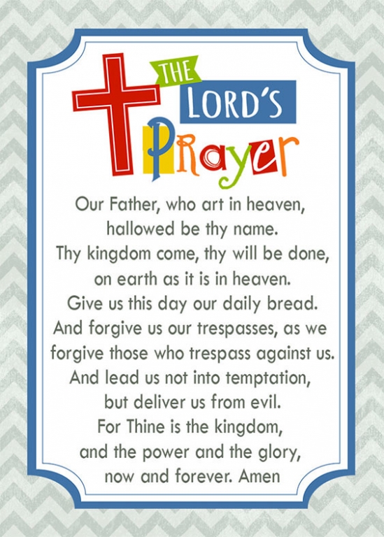 Prayer Card - The Lord's Prayer - The Christian Shop