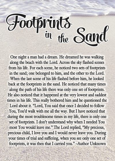 Footprints in the Sand Journal - The Christian Shop