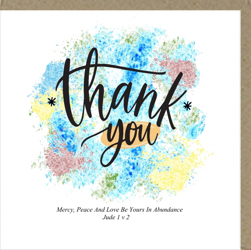 Thank You Greetings Card - The Christian Shop